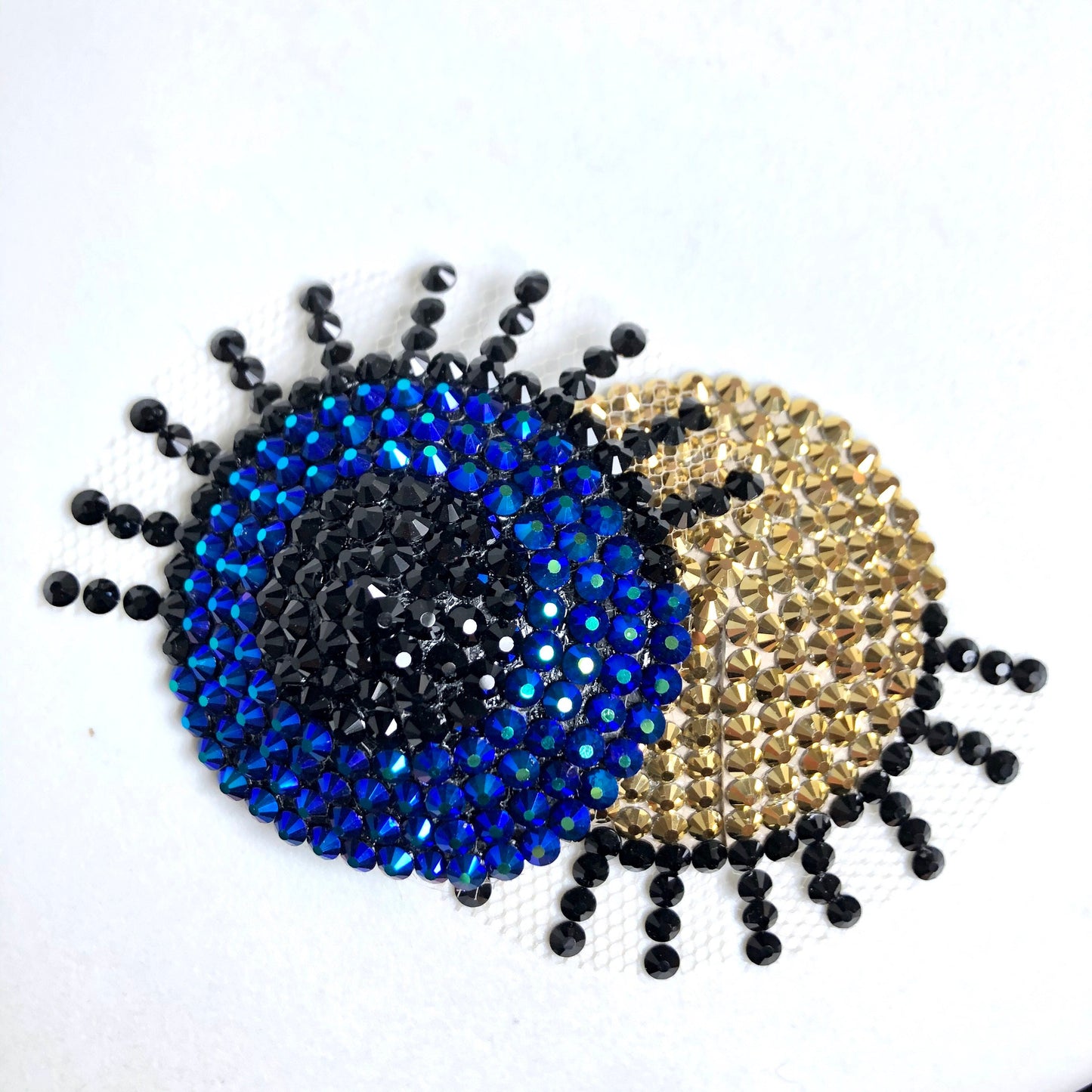 Winking Halloween spooky open-closed eye crystal pasties floating rhinestones illusion burlesque nipple covers