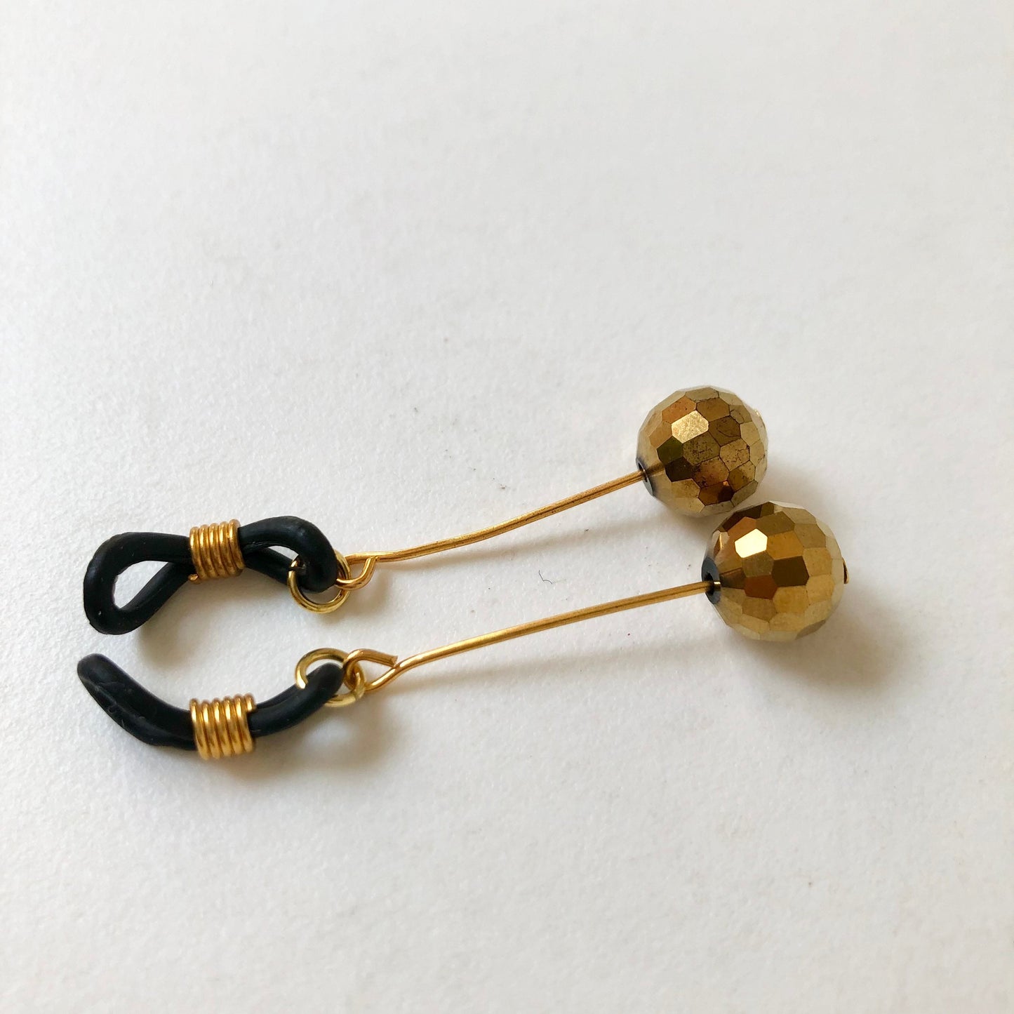 Gold disco balls non-piercing nipple jewellery