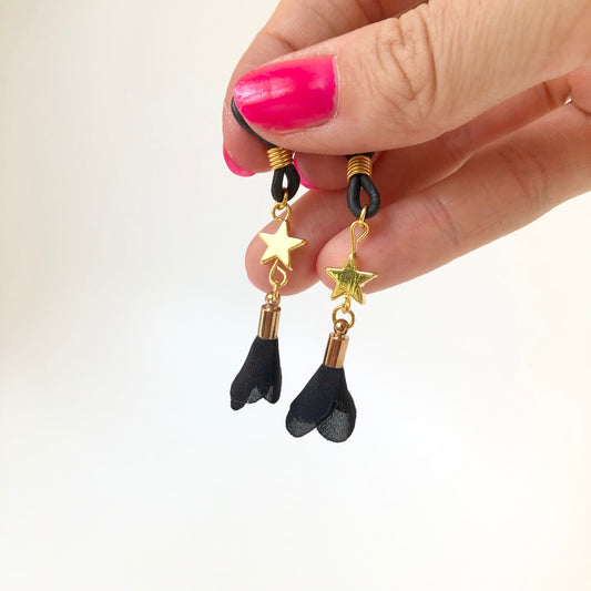 Gold stars nipple dangles non-piercing nipple jewellery