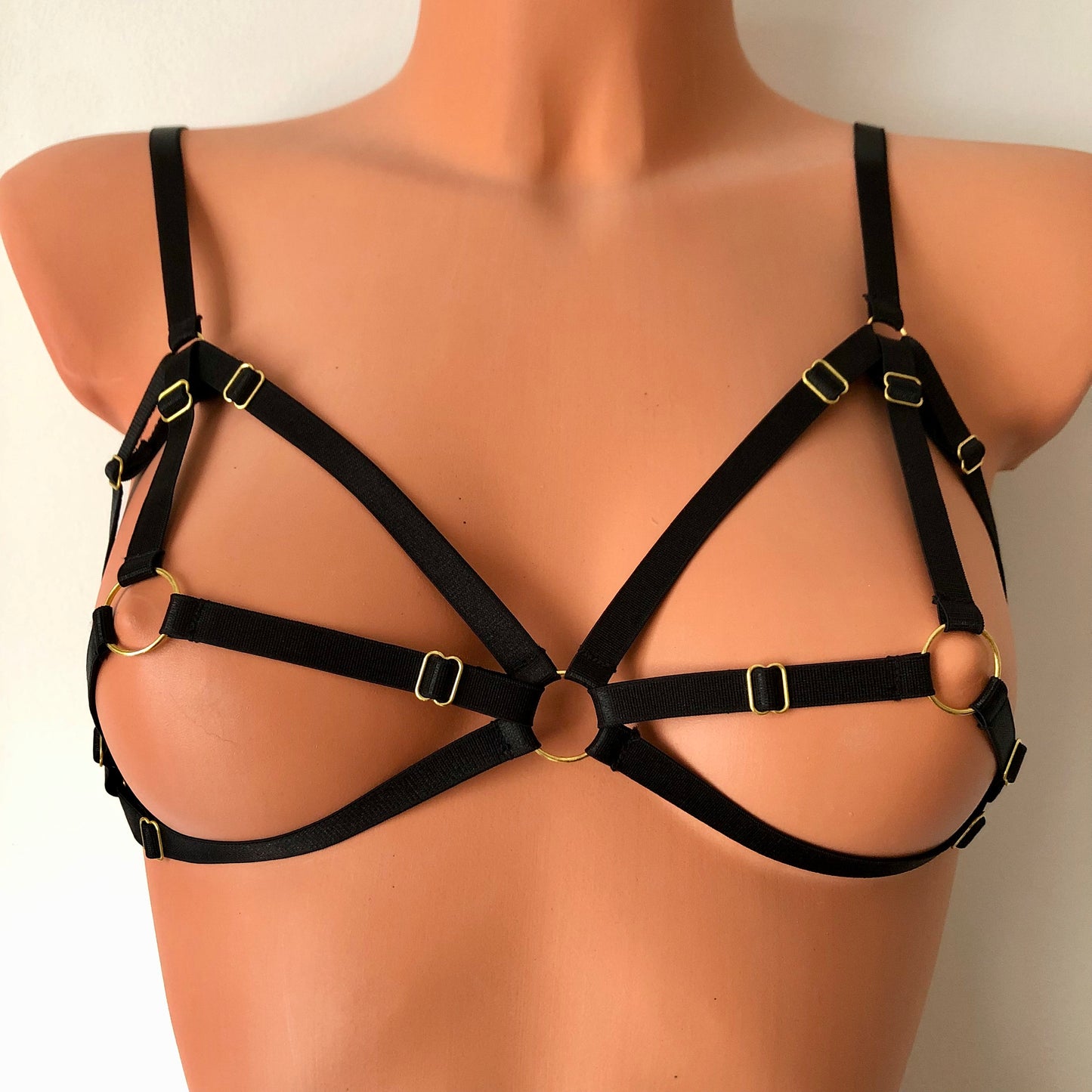 Elastic trap cage bra | adjustable elastic chest harness