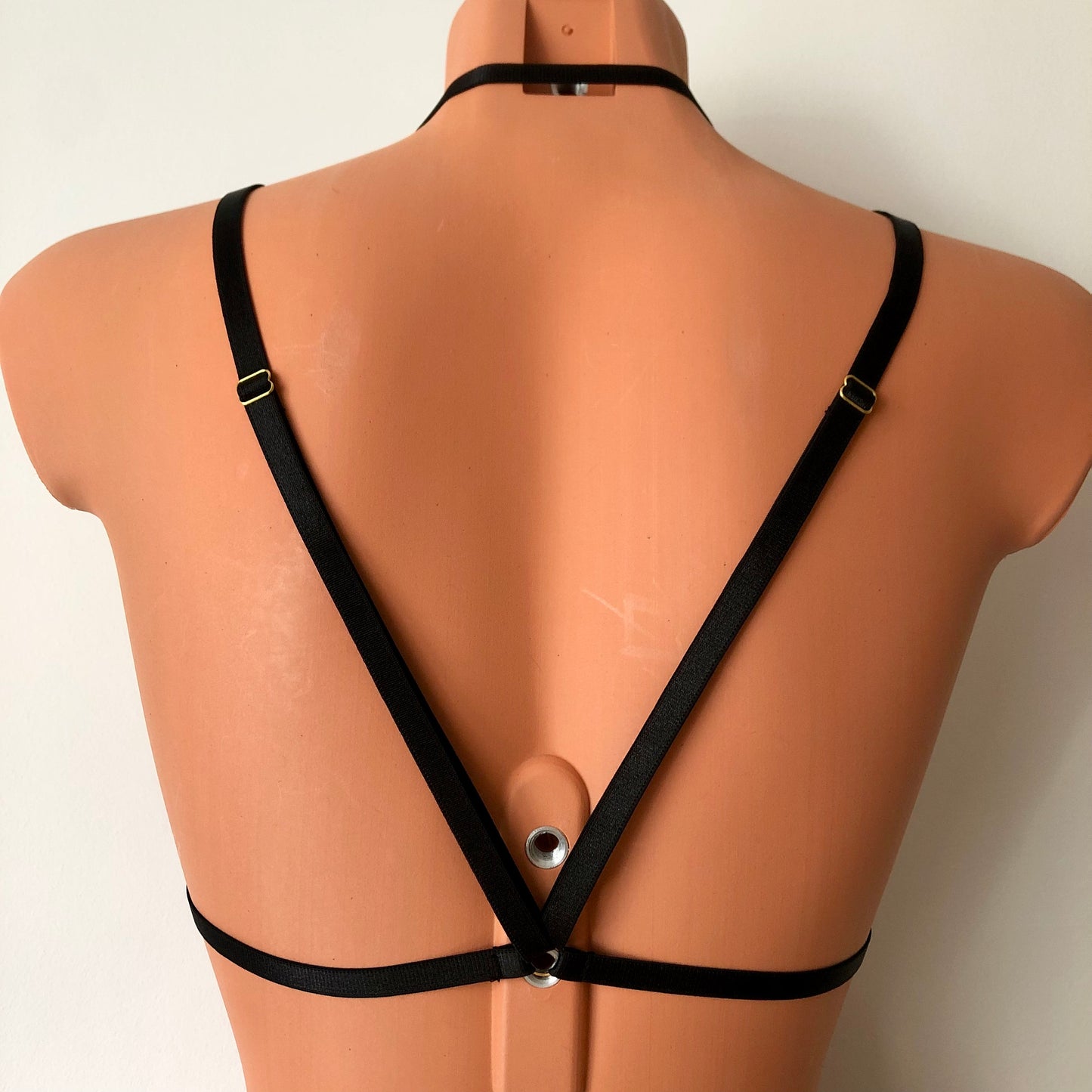 Elastic chest harness | V front V back underbust body straps | adjustable elastic cage bra waist harness