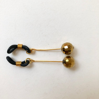 Gold disco balls non-piercing nipple jewellery