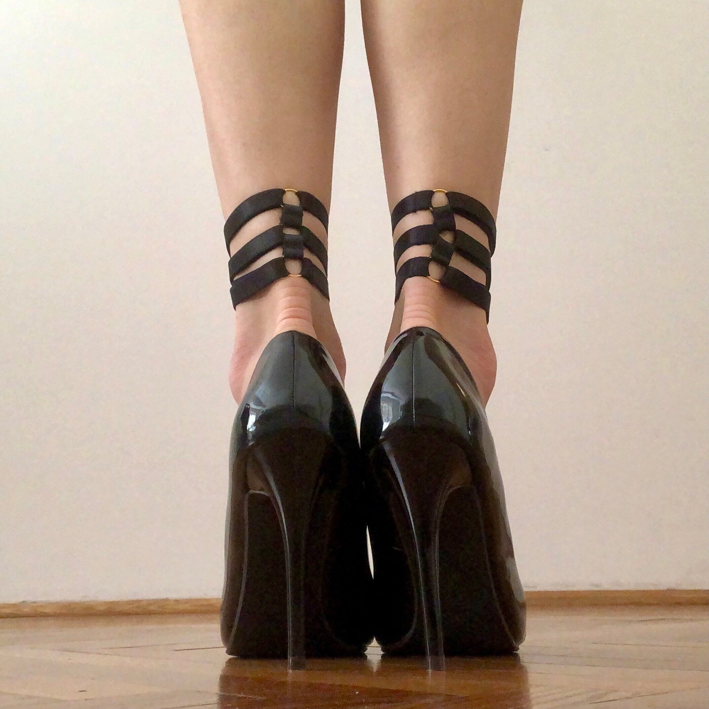 Elastic ankle cuff (3) | adjustable elastic leg harness
