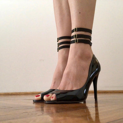 Elastic ankle cuff (3) | adjustable elastic leg harness