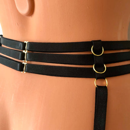 Pony elastic waist garter belt | adjustable elastic leg harness