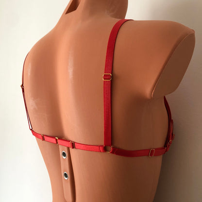 Elastic trap cage bra | adjustable elastic chest harness